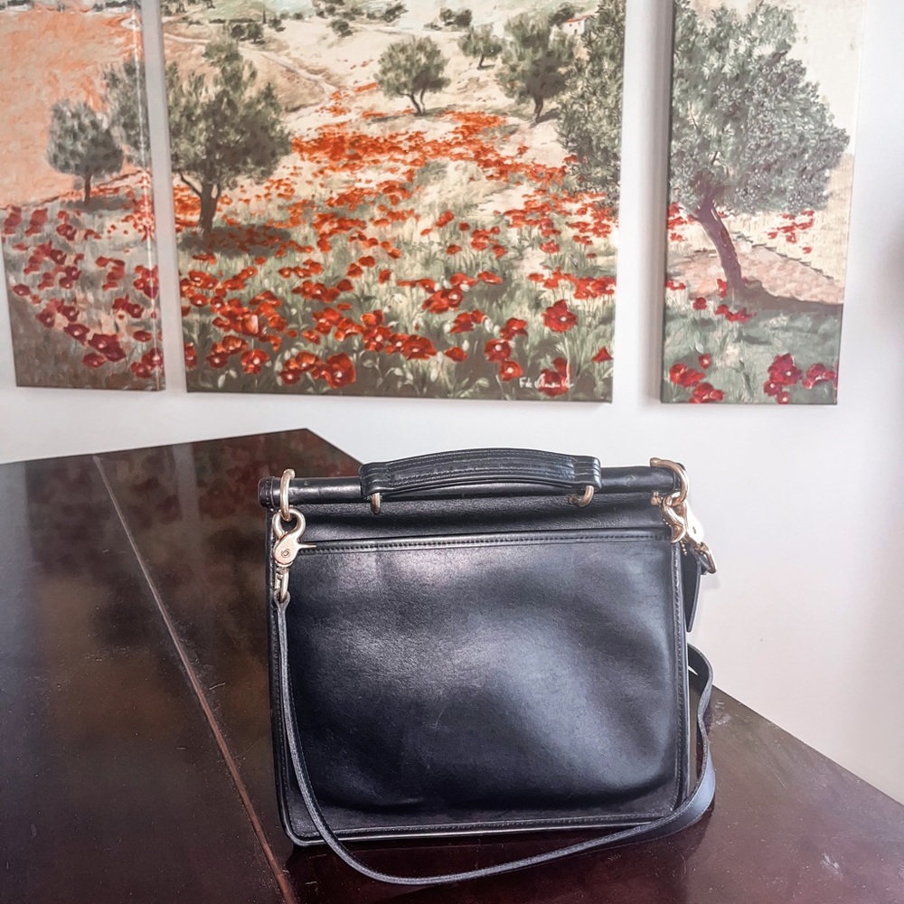 Coach Vintage Black Leather Willis Bag - Picture 3 of 6